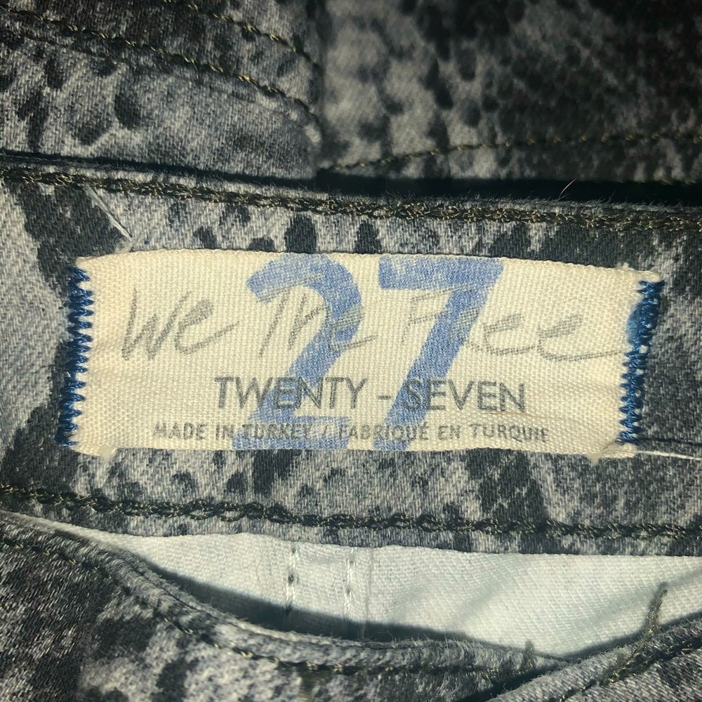 Free People Snakeskin Flare Jeans